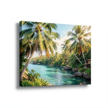 Honolulu Hawaii # 4 - Unframed Panoramic Photograph Print On Canvas (synthetic illustration; no displayed measurements)