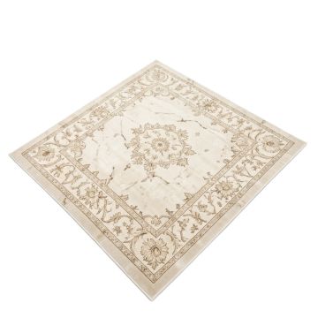 Fairmont Huntington Marble Border Power Loom Ivory Rug