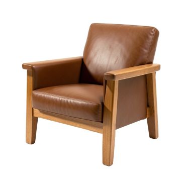 Williamsen 26 '' Wide Genuine Leather Armchair