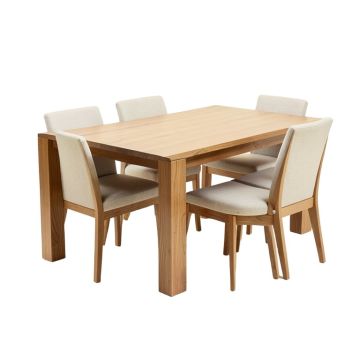 Valkyries Butterfly Leaf Rubberwood Solid Wood Dining Set