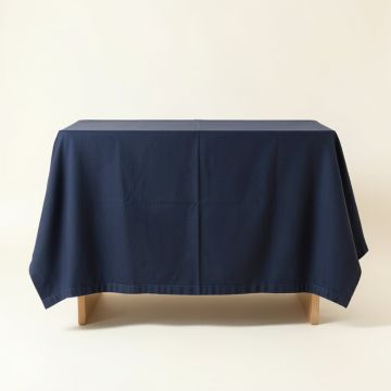 Dawn Bend Flat Bed Sheet - Navy (synthetic illustration; no displayed measurements)