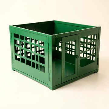 Reed Crossing Empty Furniture-Style Pet Crate - Green (synthetic illustration; no displayed measurements)
