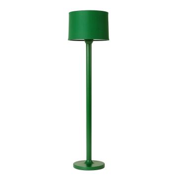 Stone Brook Floor Lamp With A Plain Fabric Shade - Green