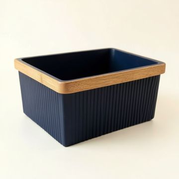 Alder Branch Empty Storage Basket - Navy (synthetic illustration; no displayed measurements)