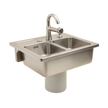 Vault 35-3/4 '' X 24-5/16 '' X 9-5/16 '' Top-Mount Double-Equal Stainless