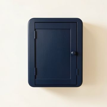 Hill Brook Wall-Mounted Laundry Cabinet - Navy (synthetic illustration; no displayed measurements)