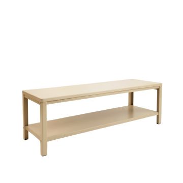 Vale Arc Narrow Outdoor Storage Bench - Beige