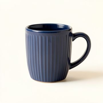 Holly Arc Ceramic Mug - Navy (synthetic illustration; no displayed measurements)