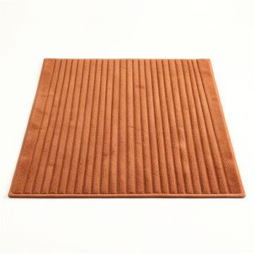 Laurel Edge Bath Mat - Terracotta (synthetic illustration; no displayed measurements)