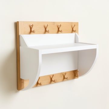Spruce Dale Wall-Mounted Entryway Organizer Shelf - White (synthetic illustration; no displayed measurements)