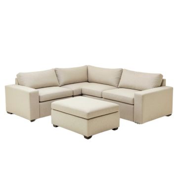 Mequon 124 '' Wide Right Hand Facing Modular Sectional With Ottoman