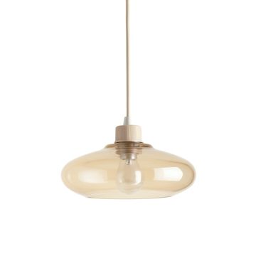 Dune Crest Pendant Light Suspended From One Plain Cable - Beige