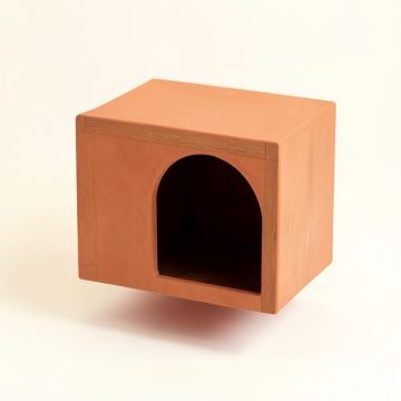 Linden Dell Wall-Mounted Cat Perch - Terracotta (synthetic illustration; no displayed measurements)