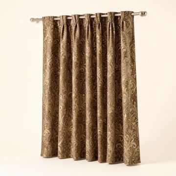 Regal Damask Room Darkening Rod Pocket Curtains/Drapes (synthetic illustration; no displayed measurements)
