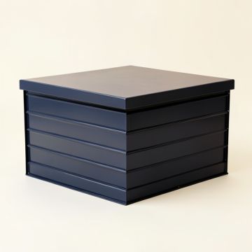 Harbor Crossing Closed Outdoor Storage Box - Navy (synthetic illustration; no displayed measurements)