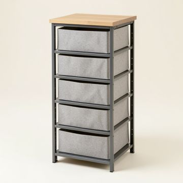 Vertical Dresser Storage Tower - Sturdy Steel Frame (synthetic illustration; no displayed measurements)