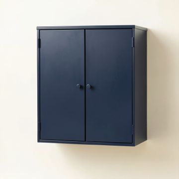 Sage Canyon Wall-Mounted Laundry Cabinet - Navy (synthetic illustration; no displayed measurements)