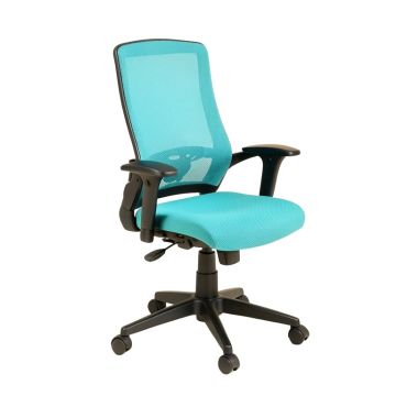 Adjustable Swivel Office Chair Computer Chair Task Chair With Mesh Seat , Turquoise