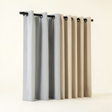 Solid Blackout Thermal Grommet Curtain Panels (synthetic illustration; no displayed measurements)