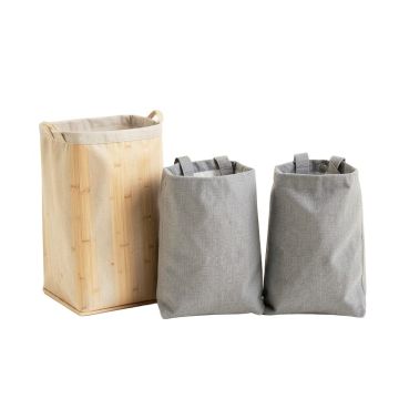 Spruce Arc Laundry Sorting Station With Plain Removable Bags - Gray