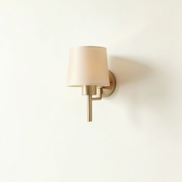 Willow Arc Wall Sconce Mounted On A Plain Wall - Beige (synthetic illustration; no displayed measurements)
