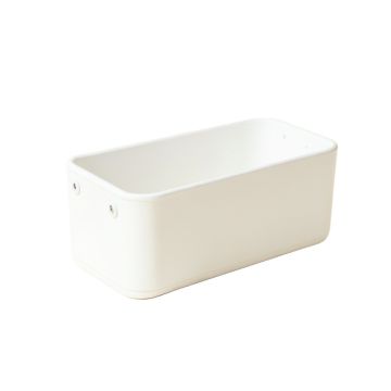 Sage Brook Empty Railing Planter With Integral Brackets - White