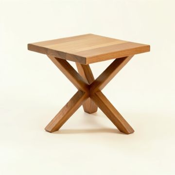Bechtold Solid Wood Cross Legs End Table (synthetic illustration; no displayed measurements)