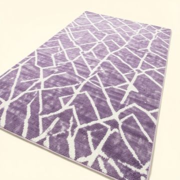 Tonto Geometric Tufted Purple/White Area Rug (synthetic illustration; no displayed measurements)
