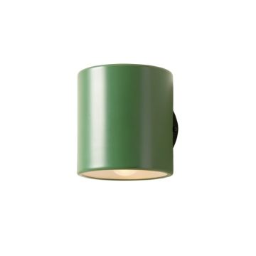 Spruce Arc Wall Sconce Mounted On A Plain Wall - Green