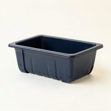 Willow Crest Empty Railing Planter With Integral Brackets - Navy (synthetic illustration; no displayed measurements)