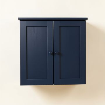 Clay Branch Wall-Mounted Laundry Cabinet - Navy (synthetic illustration; no displayed measurements)