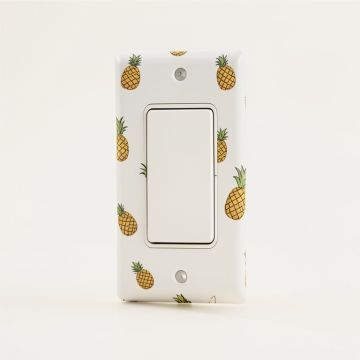 Be A Pineapple Sd Tall Wear A Crown And Be Sweet Pineapple Picture 1-Gang Toggle Light Switch Wall Plate (synthetic illustration; no displayed measurements)