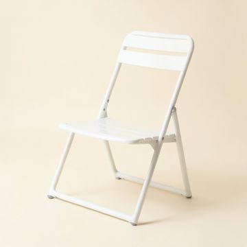 Olive Brook Folding Outdoor Chair - White (synthetic illustration; no displayed measurements)