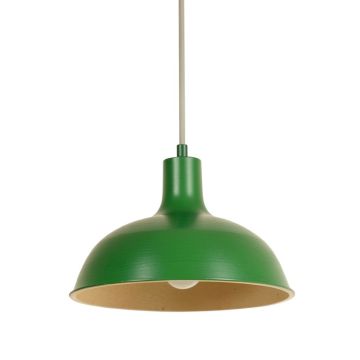 Stone Branch Pendant Light Suspended From One Plain Cable - Green