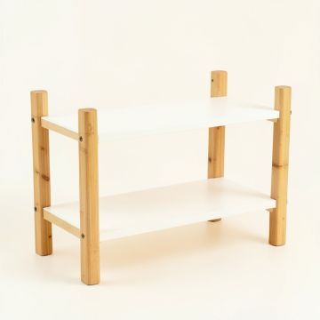 Reed Bend Empty Countertop Canister Rack - White (synthetic illustration; no displayed measurements)