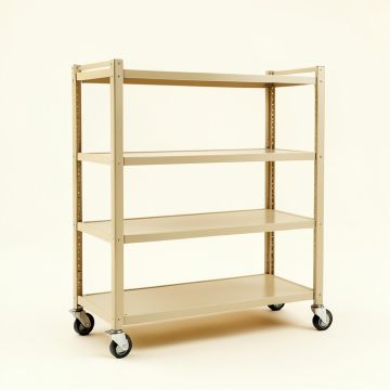 Stone Bend Empty Rolling Workshop Cart - Beige (synthetic illustration; no displayed measurements)