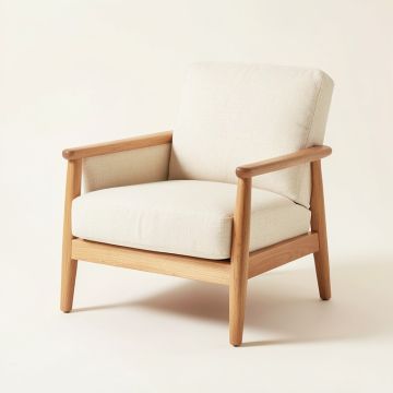 Sage Crossing Upholstered Armchair - Cream (synthetic illustration; no displayed measurements)