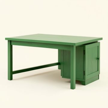 Meadow Dale Empty Workshop Workbench - Green (synthetic illustration; no displayed measurements)