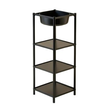 4 Tier Plant Stand Garden Planter Metal Flower Pot Rack Corner Shelving Indoor Outdoor