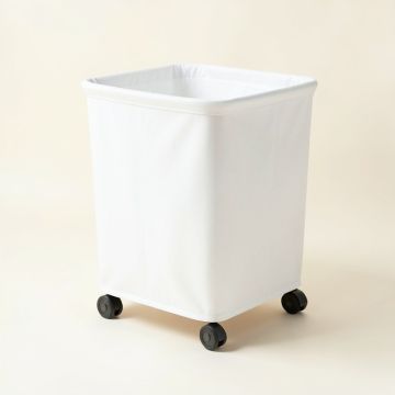 Laundry Sorter Basket On Wheels (synthetic illustration; no displayed measurements)
