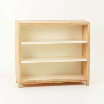 Willow Branch Low Bookcase - Cream (synthetic illustration; no displayed measurements)