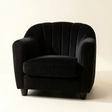 Juniper Bluff Upholstered Armchair - Black (synthetic illustration; no displayed measurements)