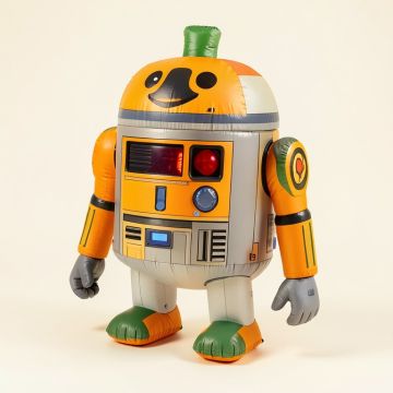 Star Wars R2-D2 W/Boo Pumpkin-Sm-Star Wars Inflatable (synthetic illustration; no displayed measurements)