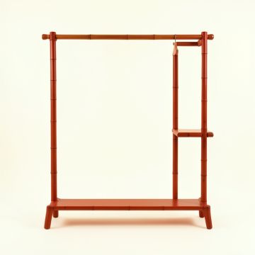 Oak Bend Empty Garment Rack - Terracotta (synthetic illustration; no displayed measurements)