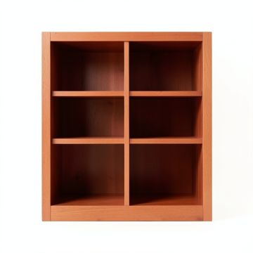 Dawn Bridge Empty Mug-Storage Cabinet Insert - Terracotta (synthetic illustration; no displayed measurements)