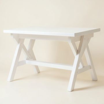 Olive Arc Empty Workshop Workbench (synthetic illustration; no displayed measurements)
