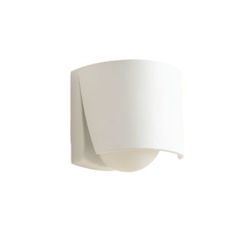 Bay Branch Wall Sconce Mounted On A Plain Wall - White