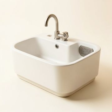 Dorn 30 '' L X 18 '' W Farmhouse Kitchen Sink With Grid Strainer And Drain Assembly (synthetic illustration; no displayed measurements)