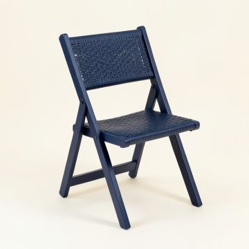 Clay Crossing Folding Outdoor Chair - Navy (synthetic illustration; no displayed measurements)