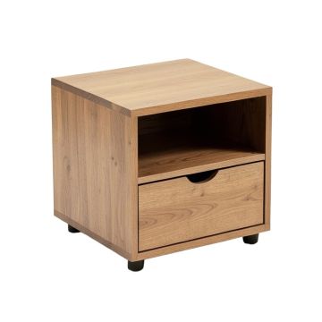 Emera Solid Wood End Table With Storage